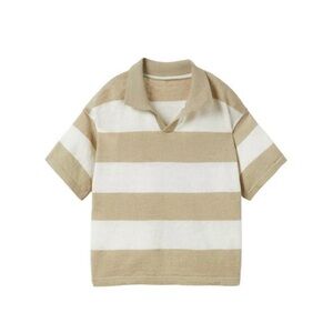 Zara boys Linen Blend Polo shirt